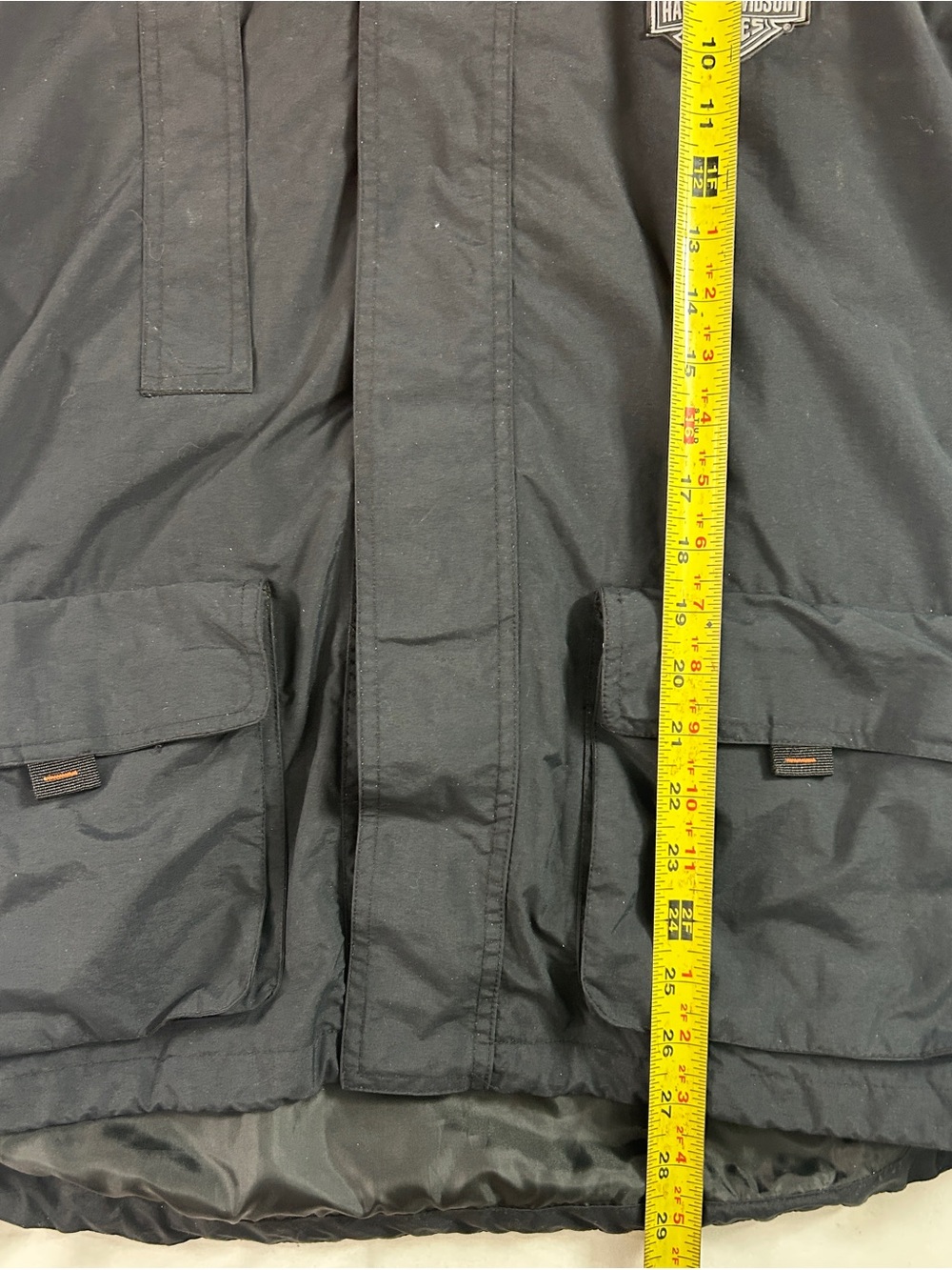 Harley-Davidson Mens S Black Orange Hooded Reflective Windbreaker Jacket - Picture 8 of 10